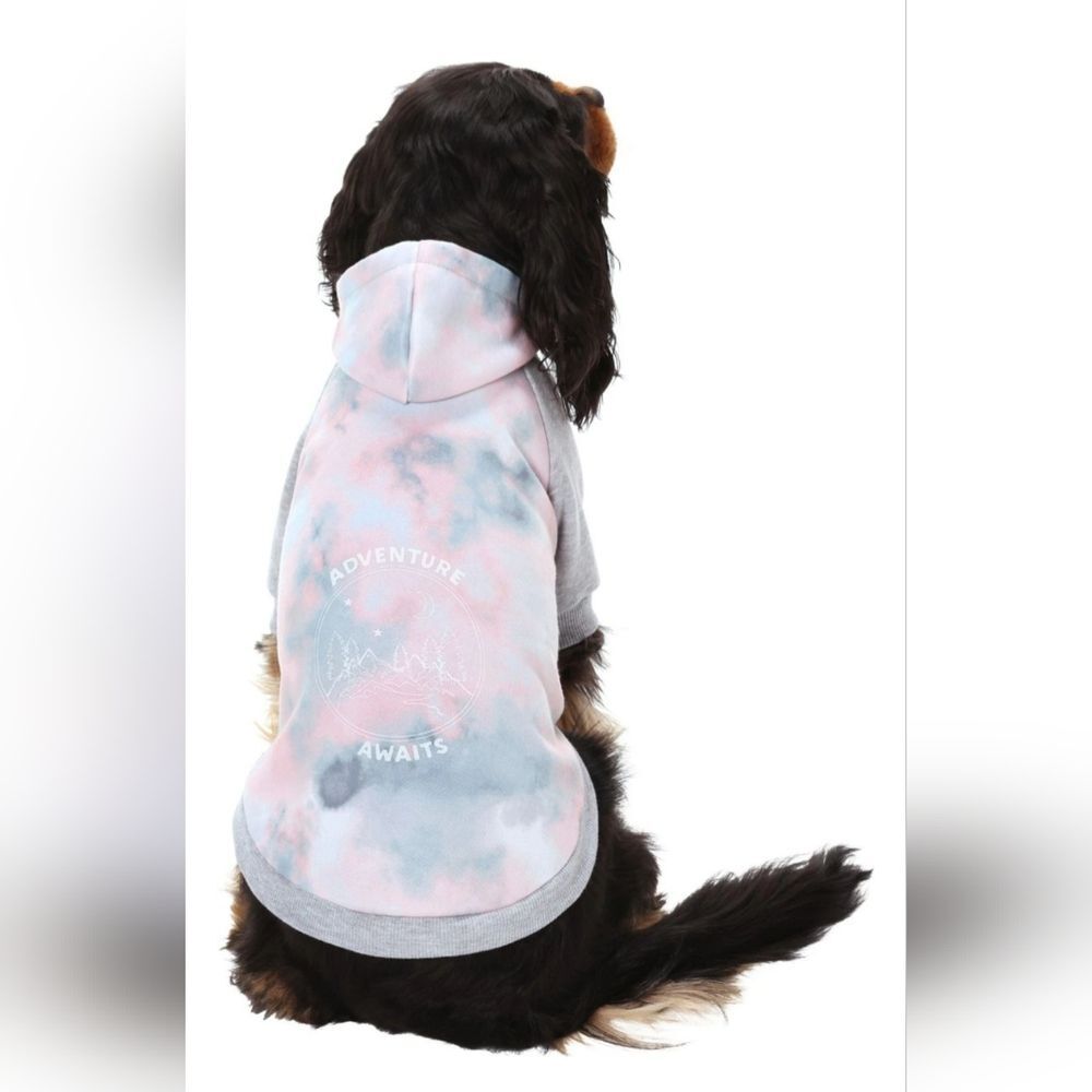NWT FRISCO Dog Sweatshirt Hoodie Pink Tie Dye Size XX-Large Adventure Gray